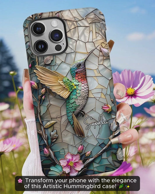 Personalized Artistic Hummingbird Full Print Phone Case