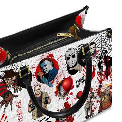 Halloween Horror Characters Leather Handbag