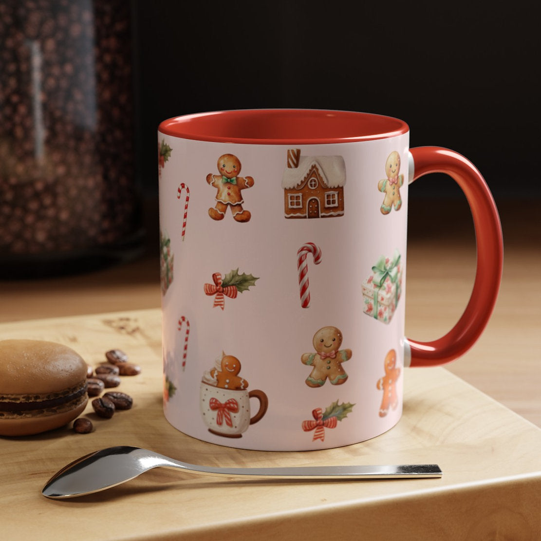 Gingerbread Christmas Accent Mug - Gift For Christmas