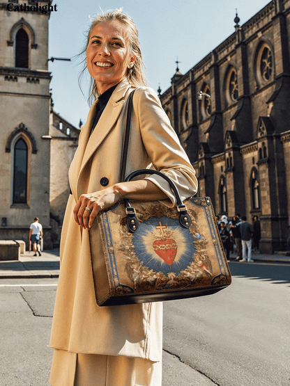 Sacred Heart of Divine Love Leather Bag