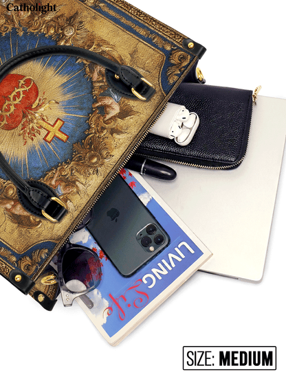 Sacred Heart of Divine Love Leather Bag