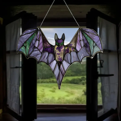 Bat Halloween Acrylic Window Hanging, Indoor Decor, Bat lovers gift, Funny Bat window decor, Halloween Gift, Halloween decor, Garden Gift, Bat Lover’s