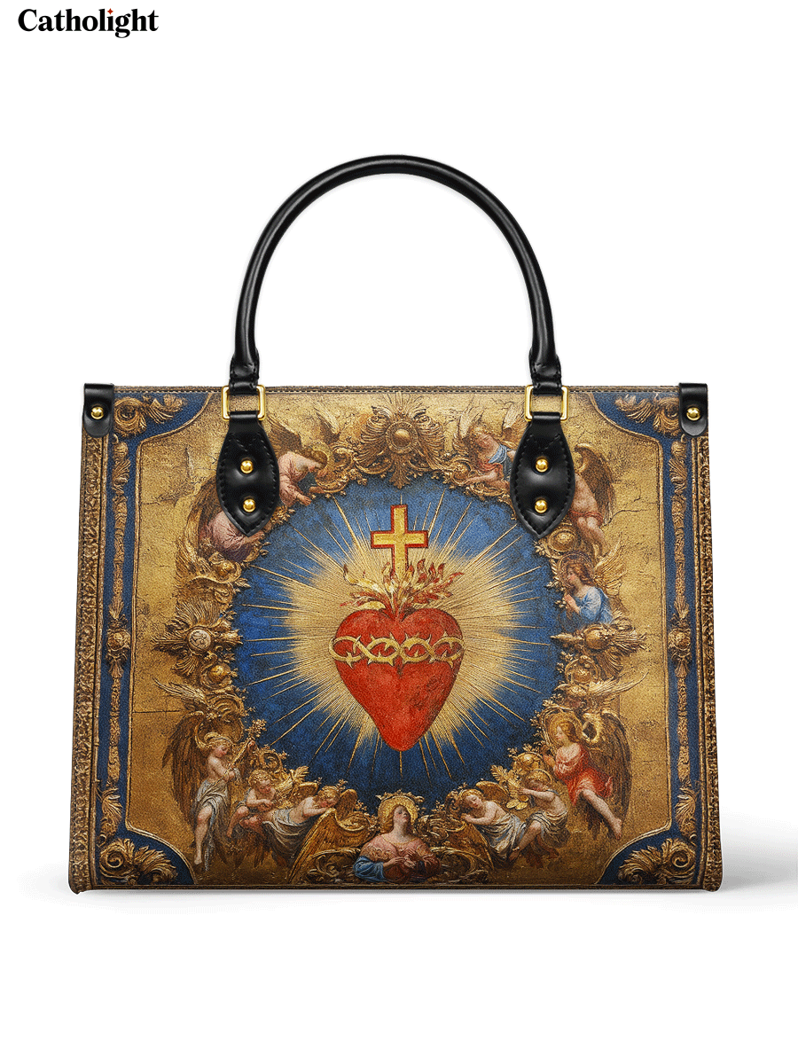 Sacred Heart of Divine Love Leather Bag