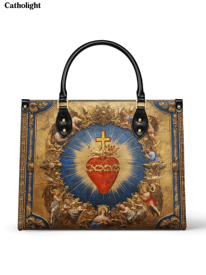 Sacred Heart of Divine Love Leather Bag