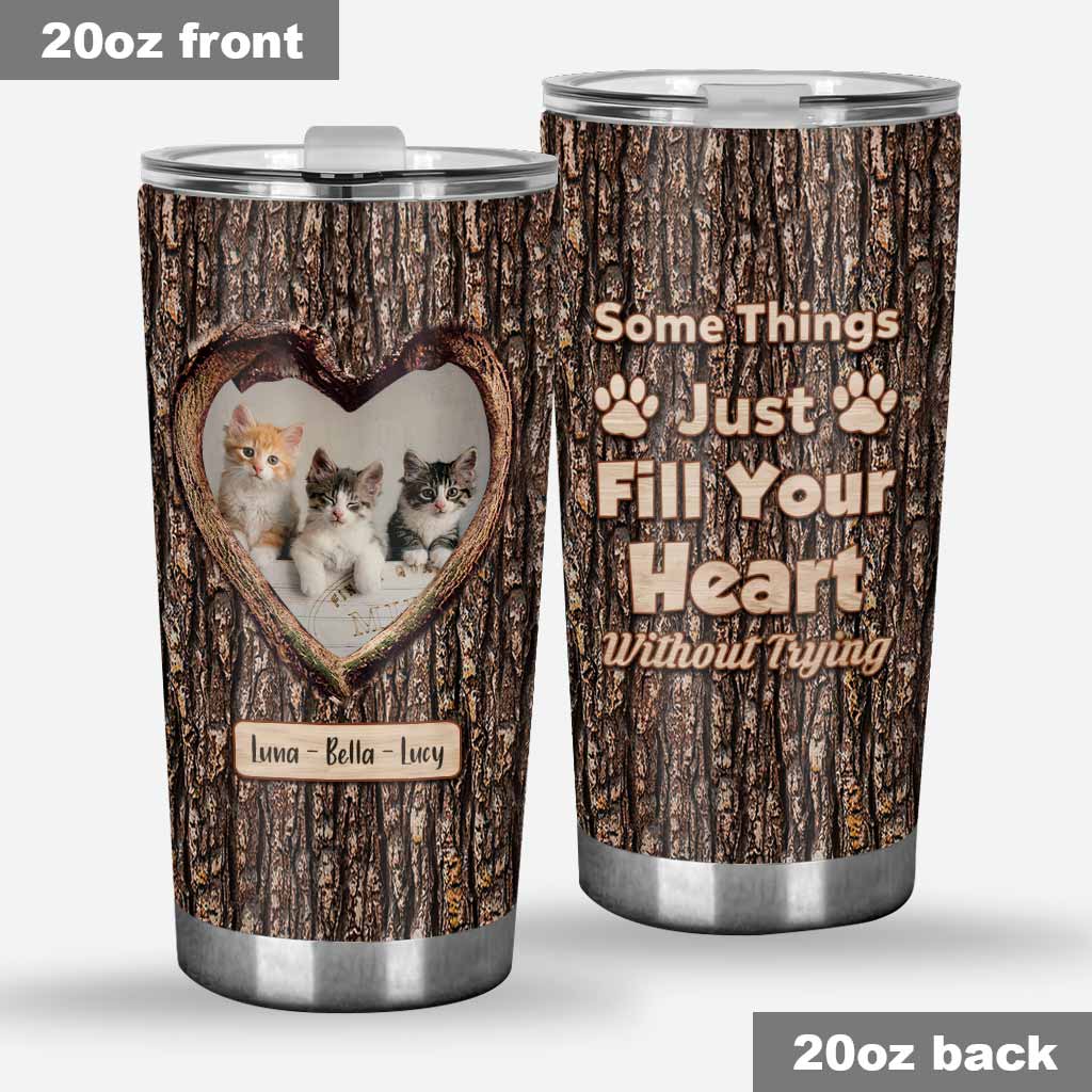 Fill Your Heart - Personalized Cat Tumbler