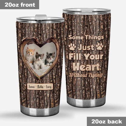 Fill Your Heart - Personalized Cat Tumbler