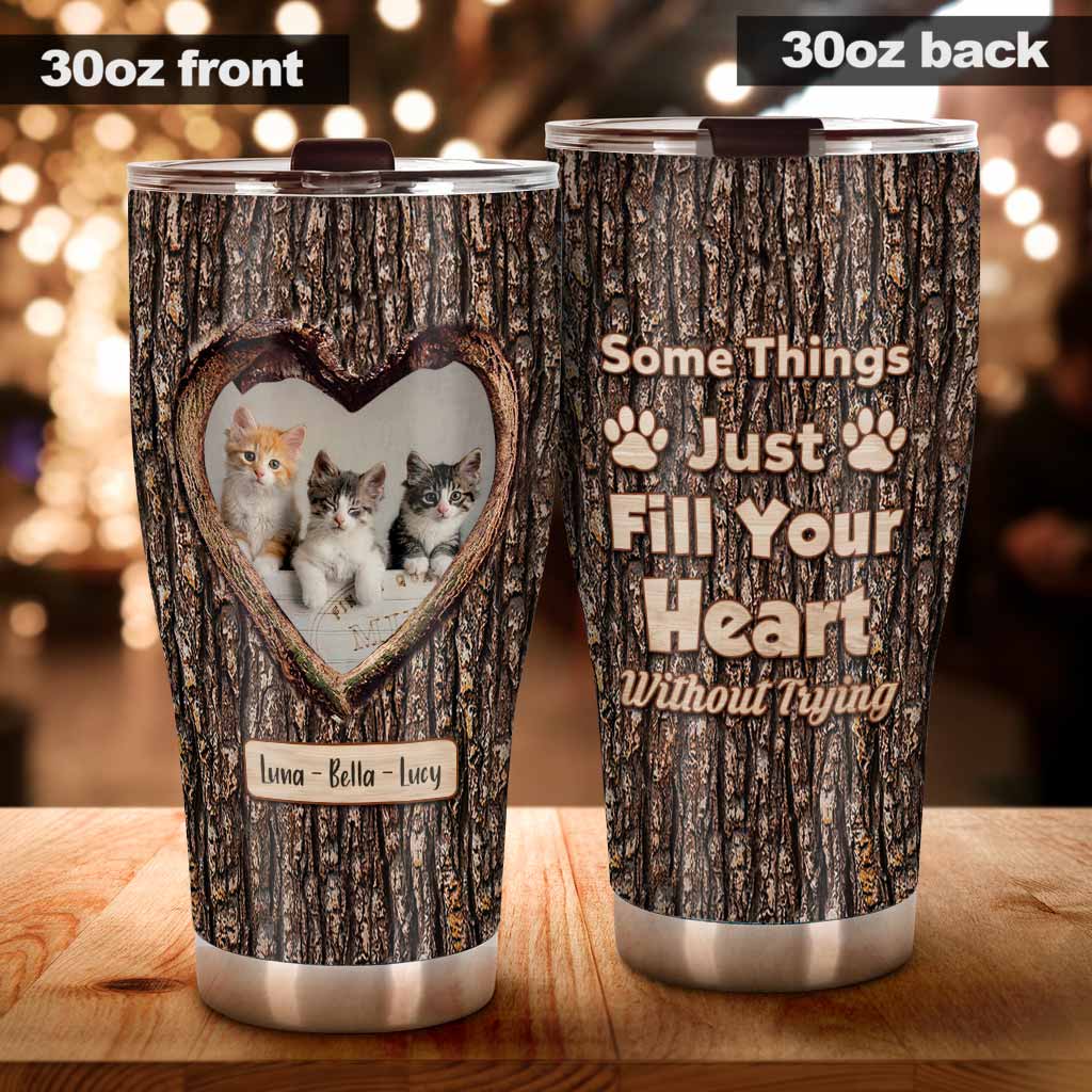 Fill Your Heart - Personalized Cat Tumbler