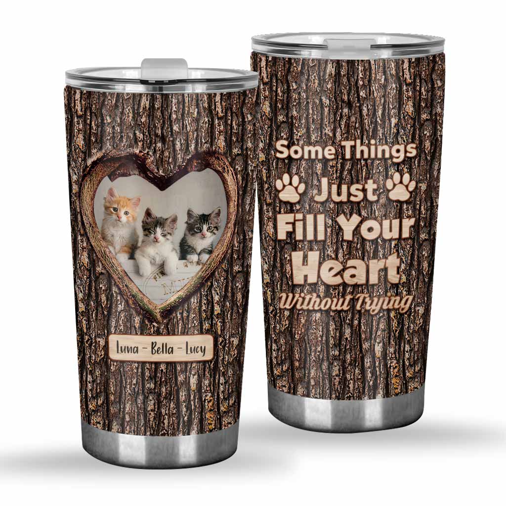 Fill Your Heart - Personalized Cat Tumbler