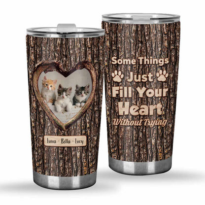 Fill Your Heart - Personalized Cat Tumbler