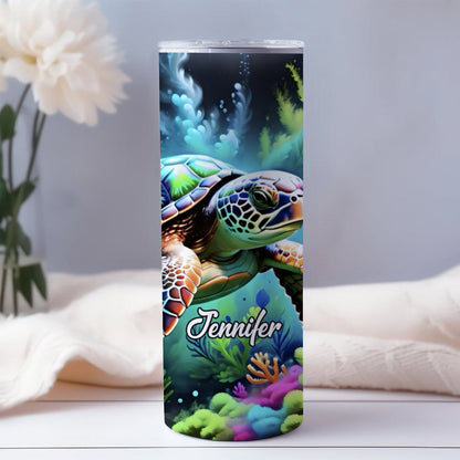 Love Turtles - Personalized Turtle Skinny Tumbler