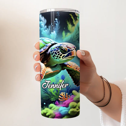 Love Turtles - Personalized Turtle Skinny Tumbler