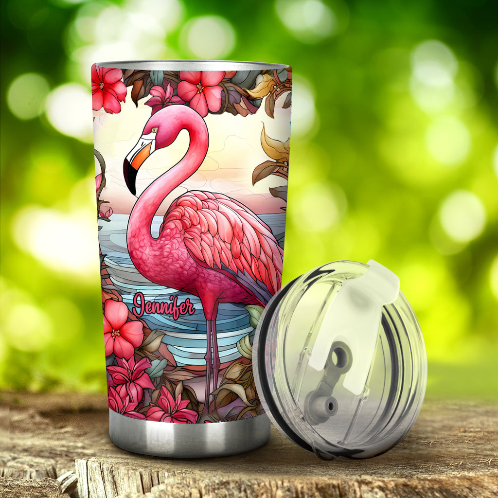 Love Flamingos - Personalized Flamingo Tumbler