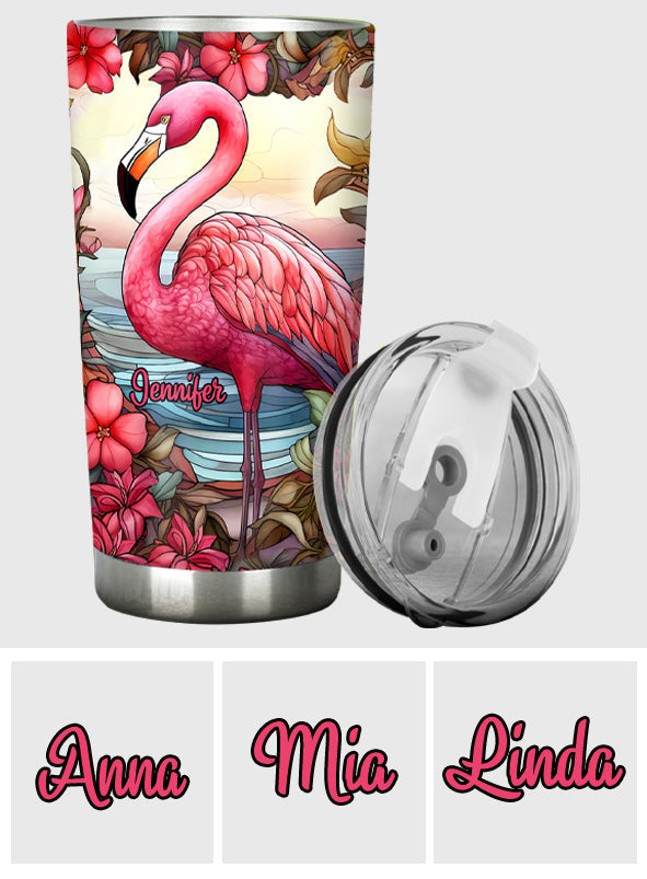 Love Flamingos - Personalized Flamingo Tumbler