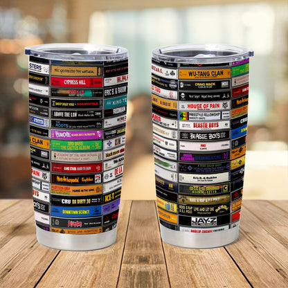 Classic 80’s & 90’s Hip Hop Tapes Cassette Tumbler