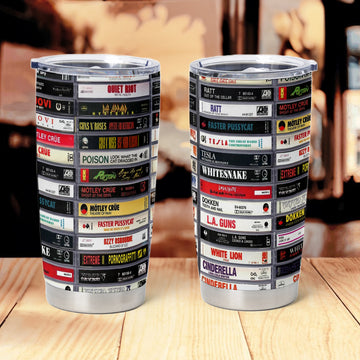 Classic Hard Rock Metal Tapes Cassette Tumbler