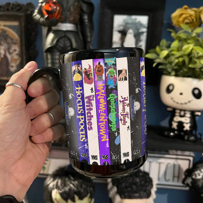 VHS Tape 90s Kids Nostalgic Halloween Movies Black Mug