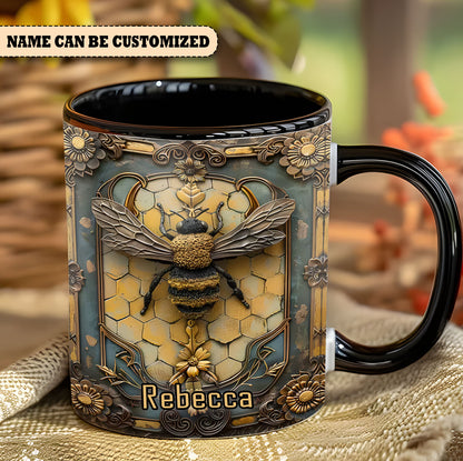 Vintage Bee Personalized Accent Mug