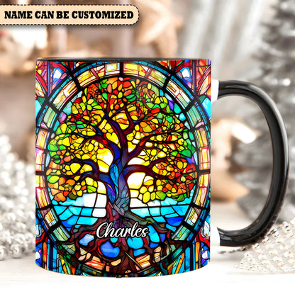 Colorful Tree Of Life  - Personalized Hippie Accent Mug