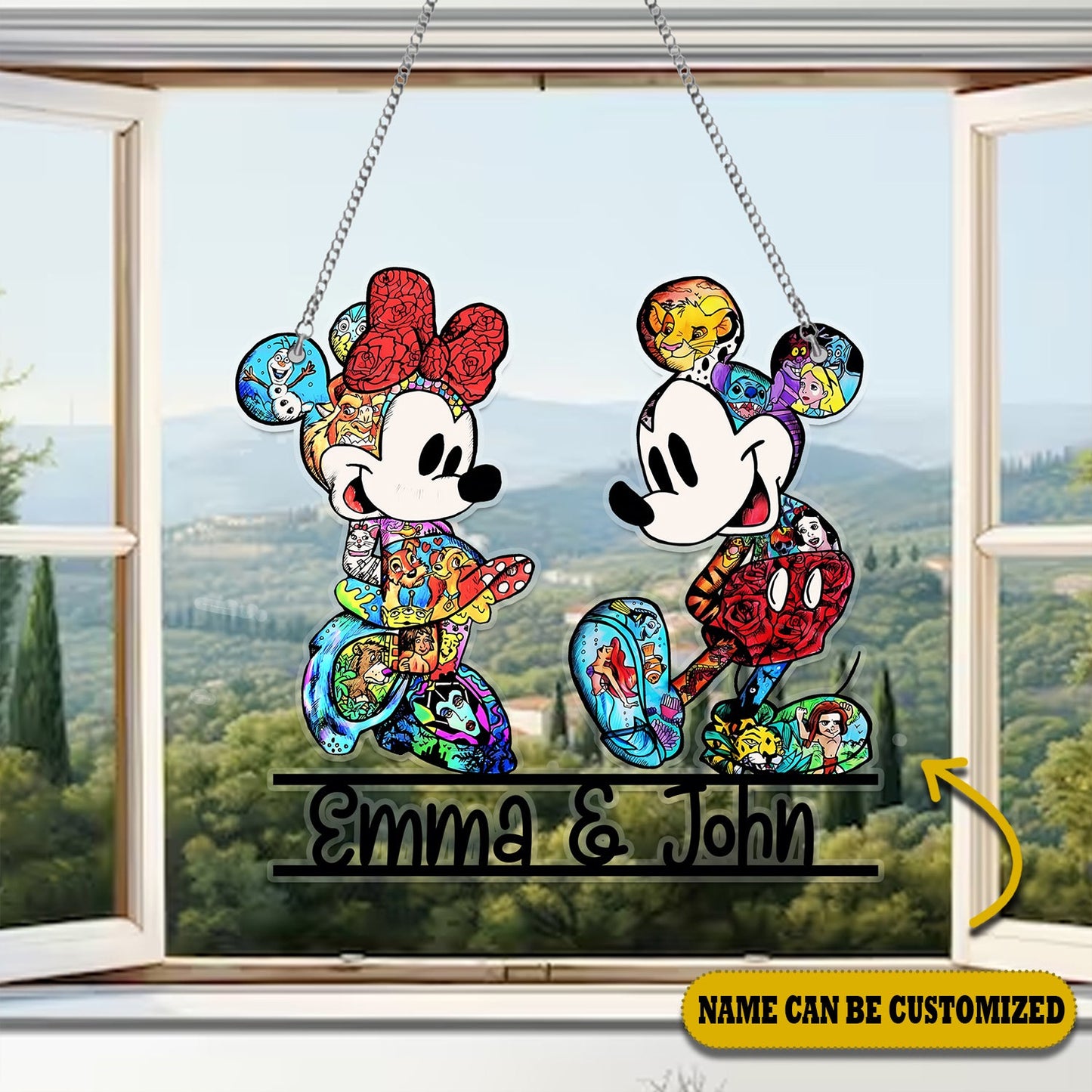 Couple Disney Customized Acrylic Window