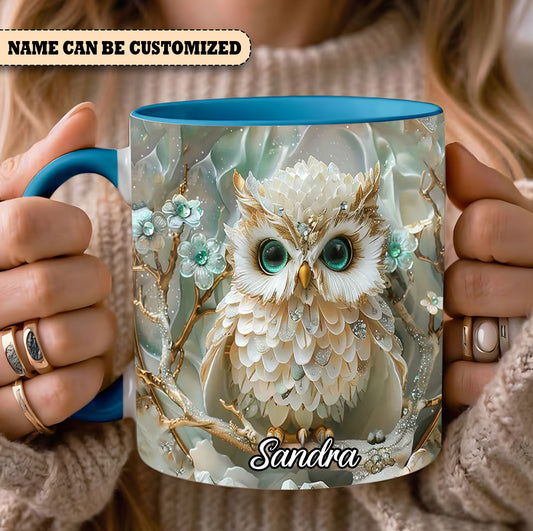 Beautiful Owl - Personalized Accent Mug