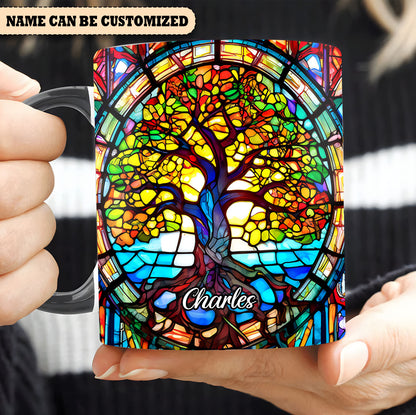 Colorful Tree Of Life  - Personalized Hippie Accent Mug