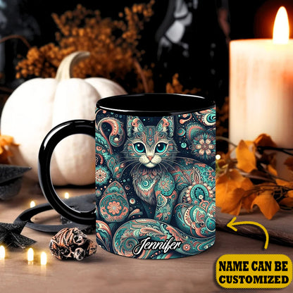 Beautiful Cat - Personalized Cat Accent Mug