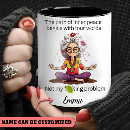 The Path Of Inner Peace - Personalized Hippie Accent Mug