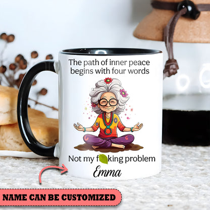 The Path Of Inner Peace - Personalized Hippie Accent Mug