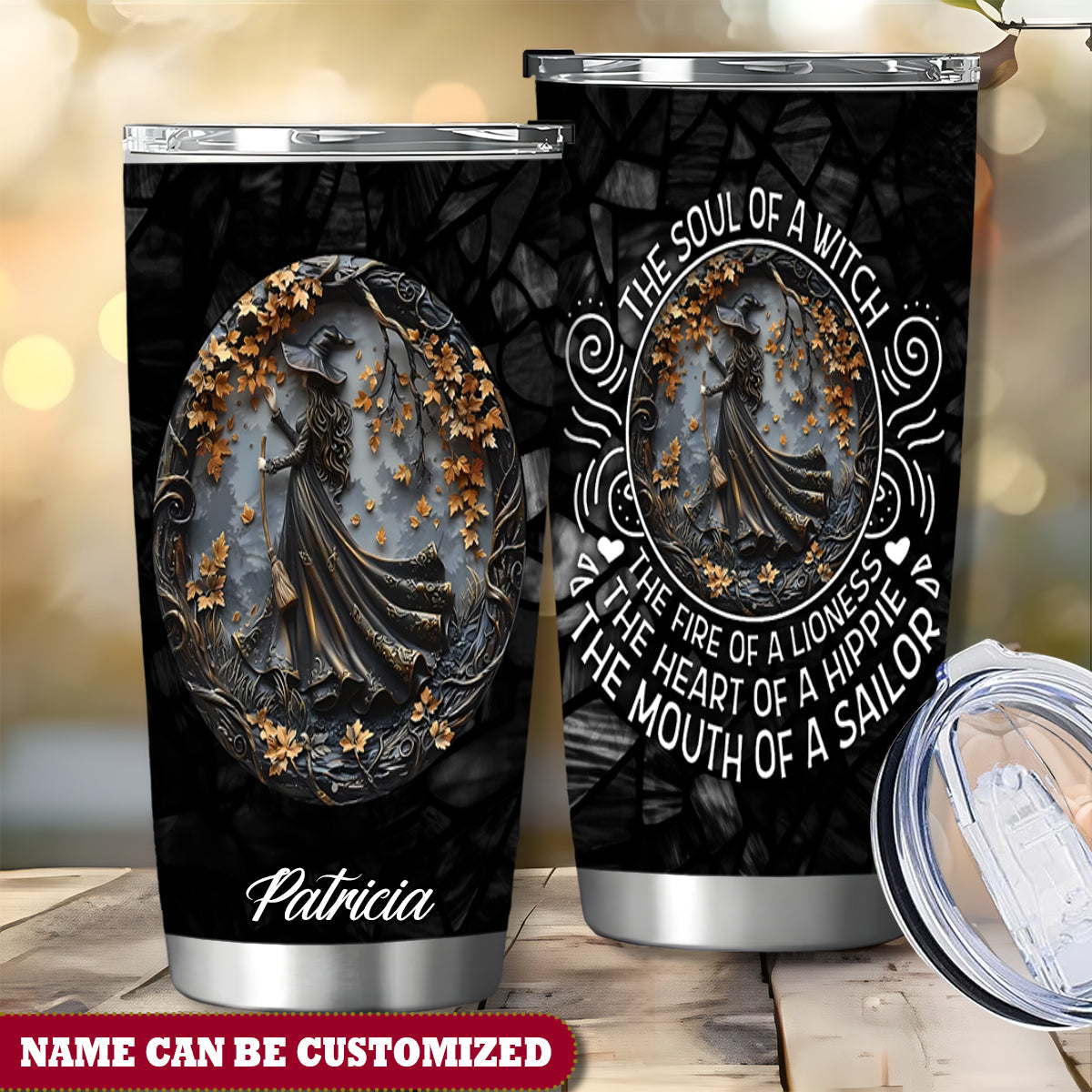 Beautiful Witch Personalized The Soul Of A Witch Tumbler