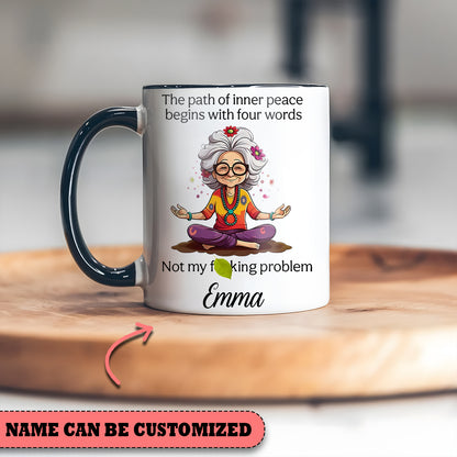 The Path Of Inner Peace - Personalized Hippie Accent Mug