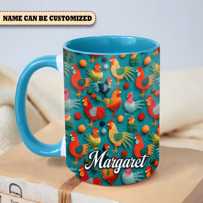 Personalized Chicken Accent Mug