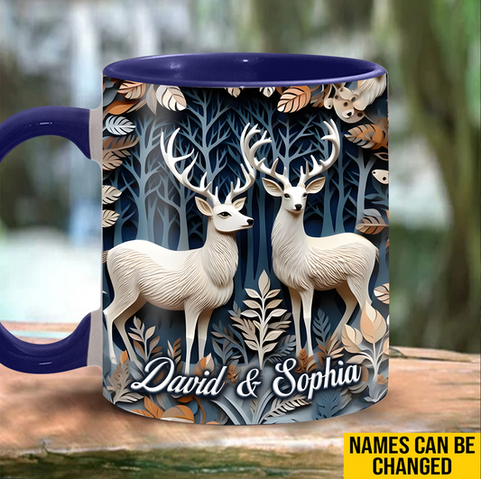 Deer Couple - Personalized Hunting Accent Mug