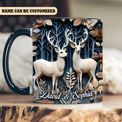 Deer Couple - Personalized Hunting Accent Mug