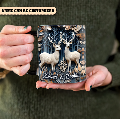 Deer Couple - Personalized Hunting Accent Mug