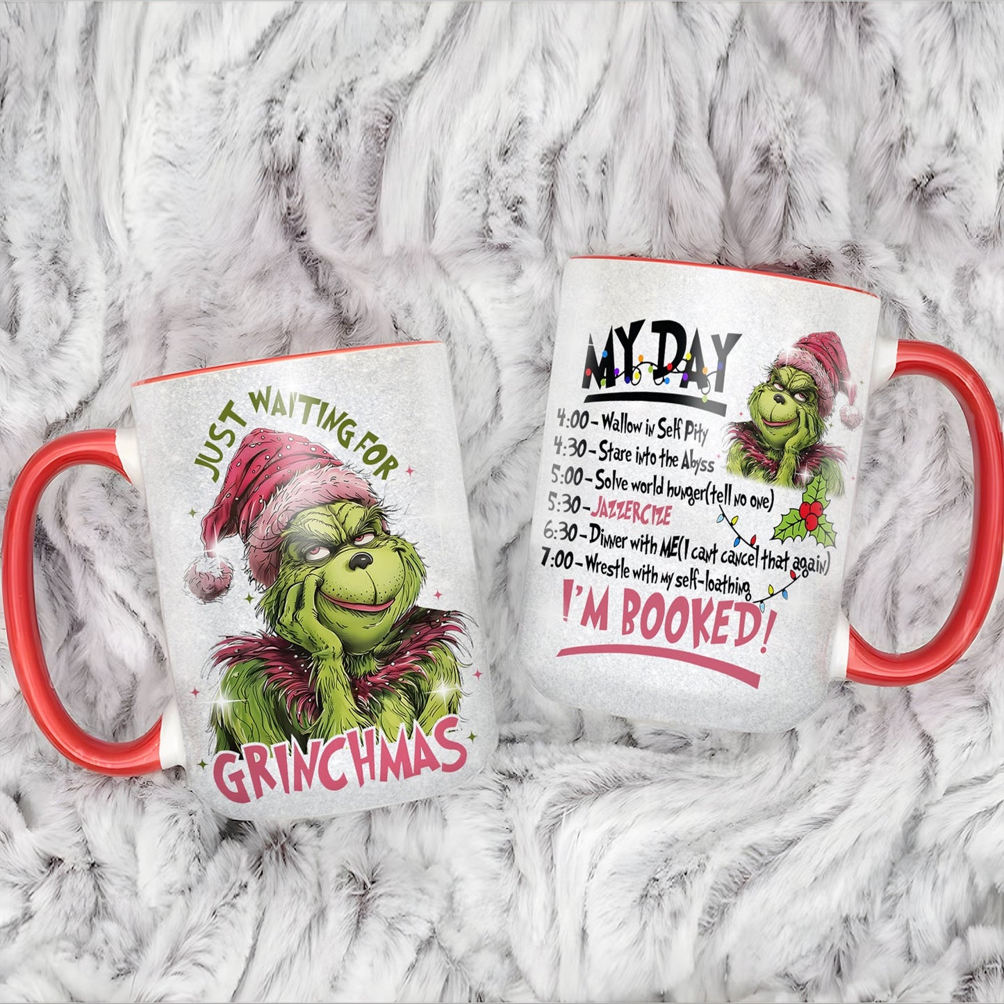 Grinch Funny Christmas Accent Mug