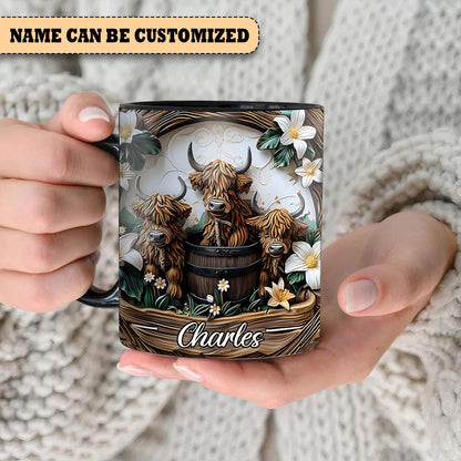 Highland Cow - Personalized Cow Accent Mug