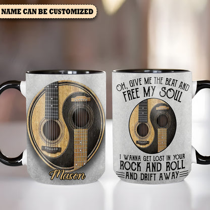 Oh Give Me The Beat - Personalized Guitar Accent Mug