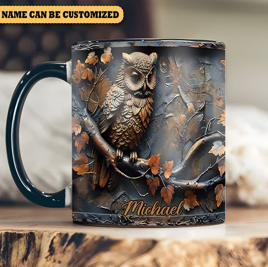 Vintage Owl - Personalized Accent Mug