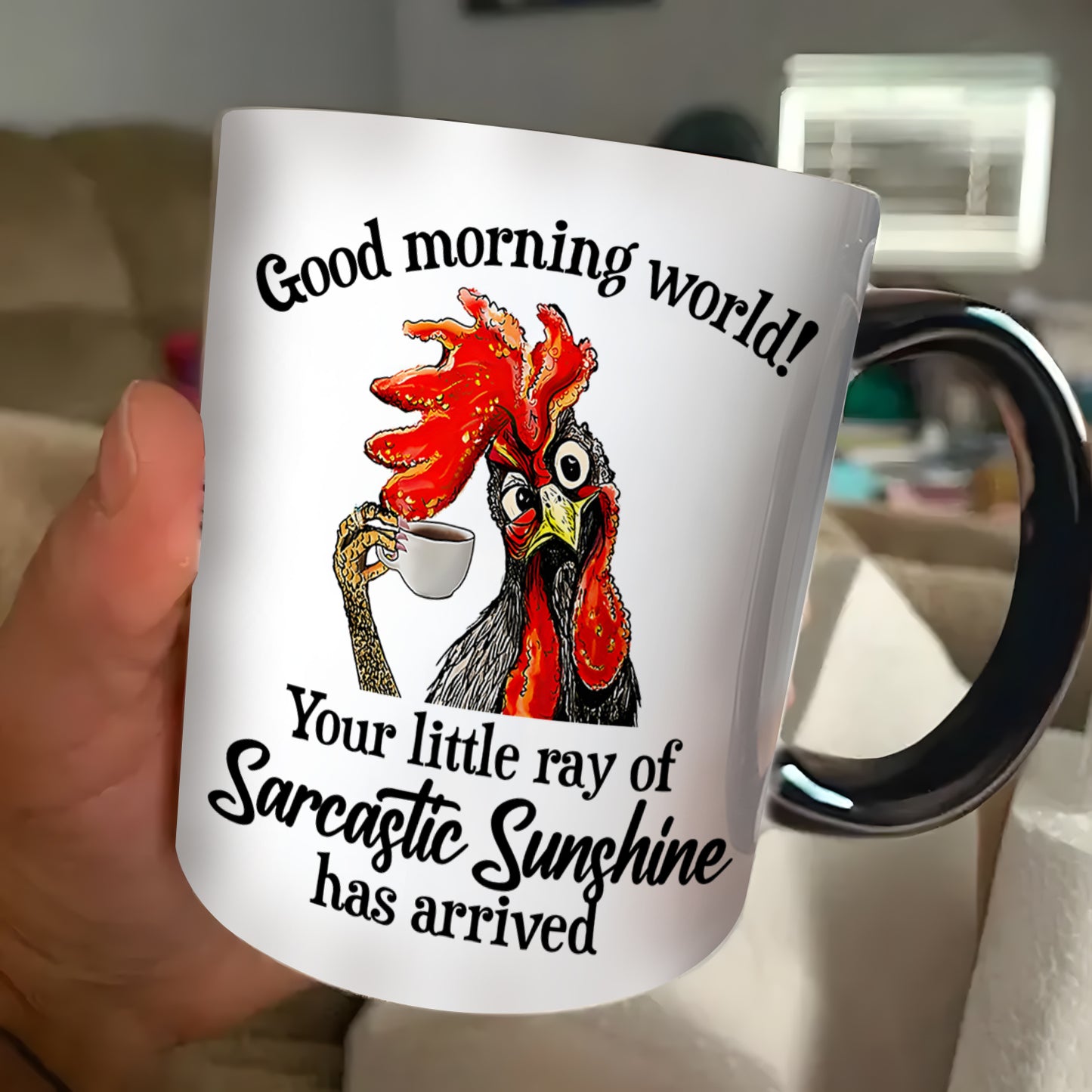 Good Morning World - Chicken Accent Mug