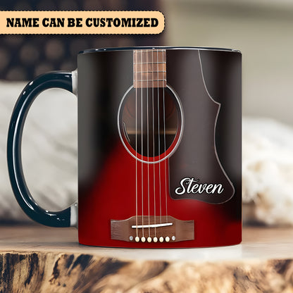 Guitar - Personalized Guitar Accent Mug