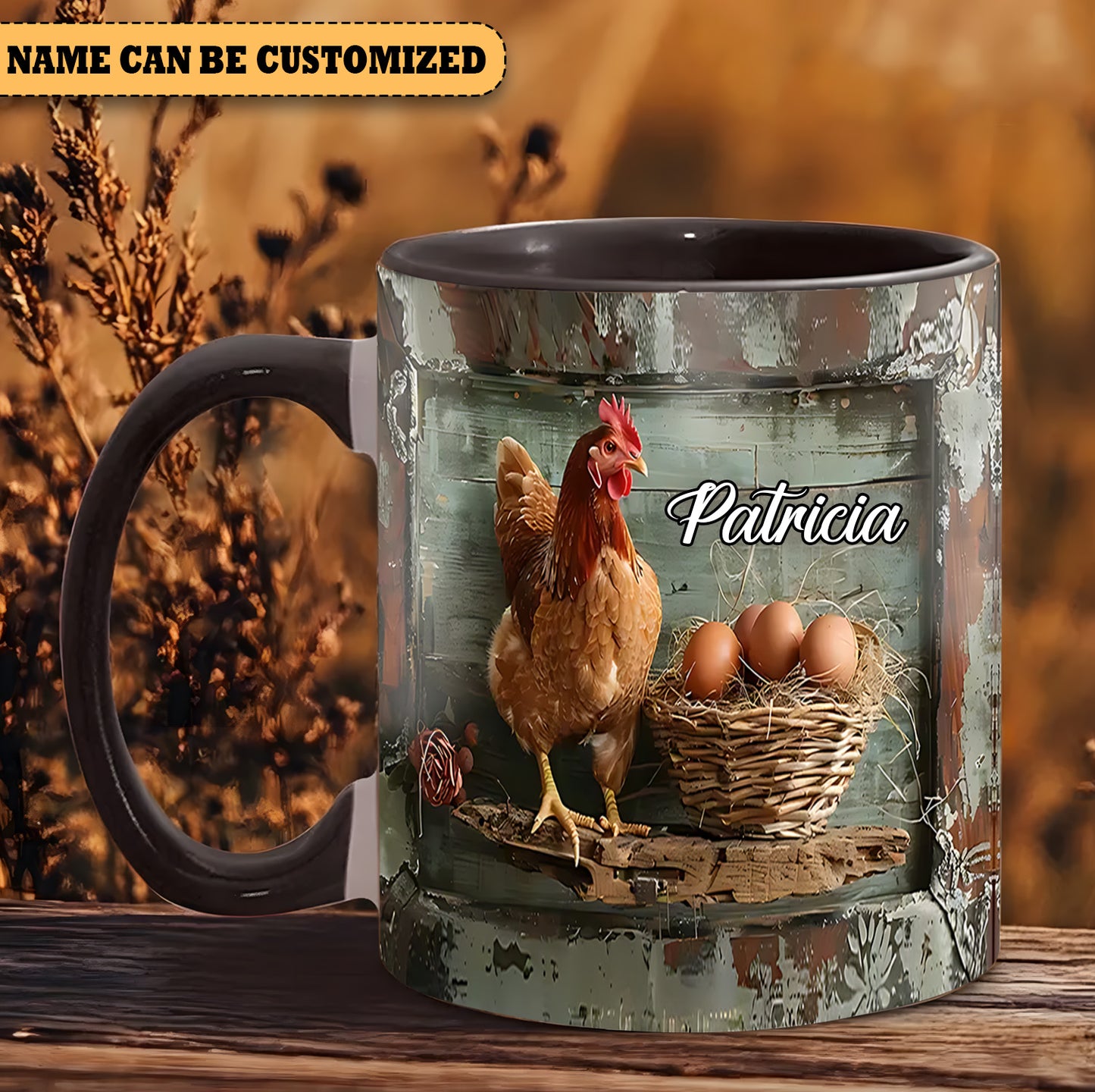 Chicken Eggs - Personalized Chicken Accent Mug