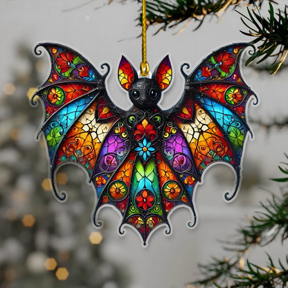 Bat Colorful Hanging Acrylic Ornament Gift