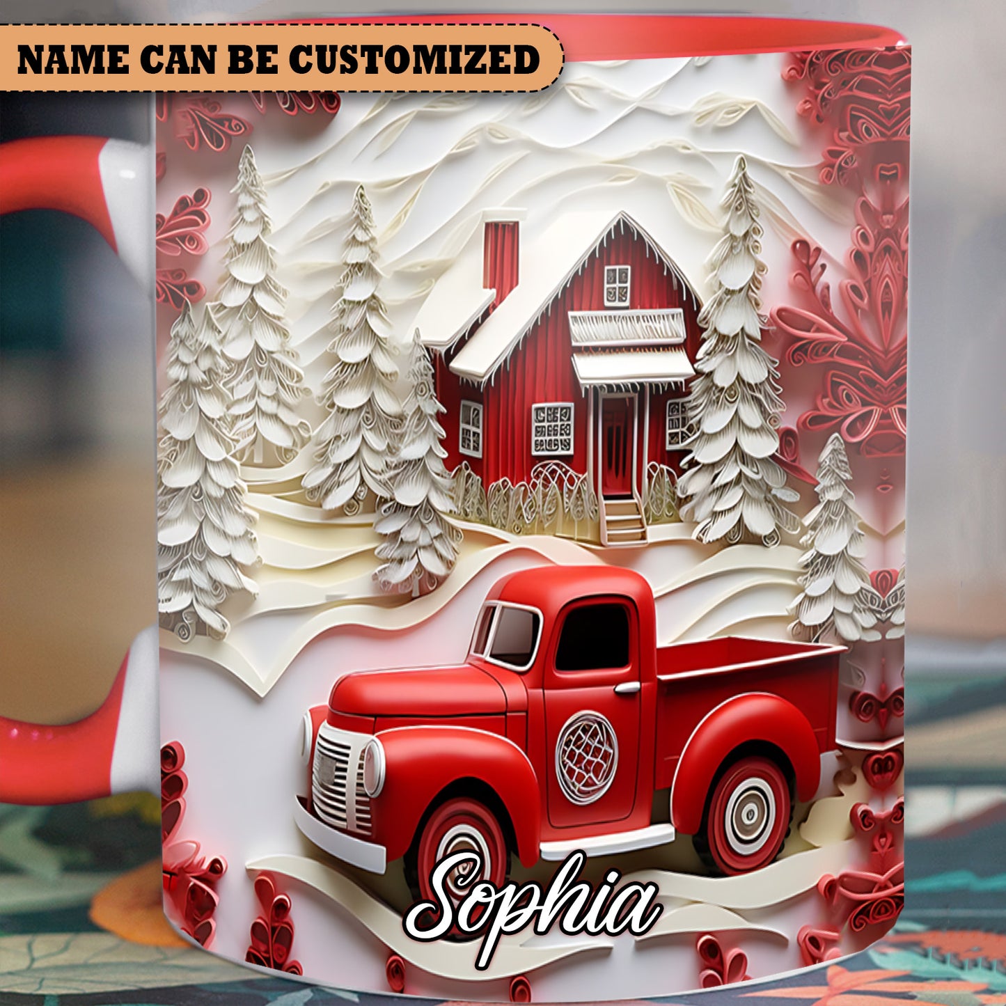 Red Truck - Personalized Accent Mug