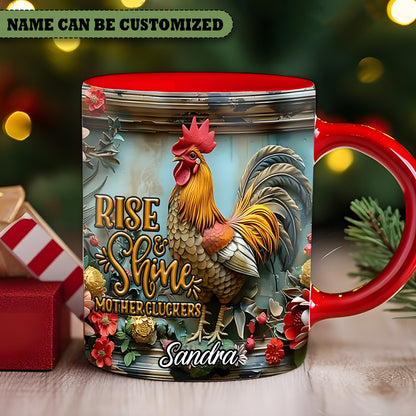 Rooster - Personalized Chicken Accent Mug