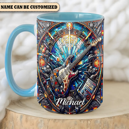 Guitar Personalized Accent Mug