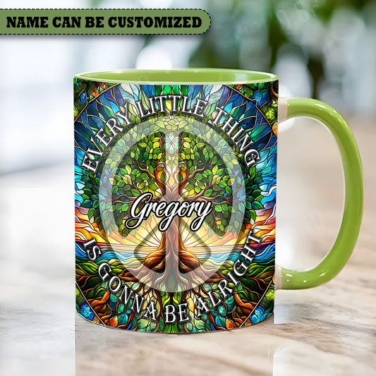 Colorful Tree Of Life Every Little Thing   - Personalized Hippie Accent Mug