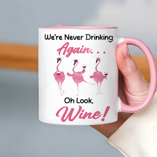 Oh Look Wine  - Flamingo Accent Mug