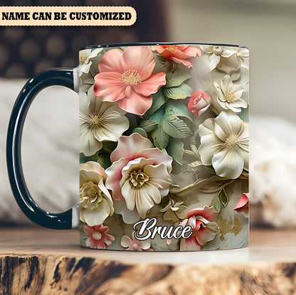 Beautiful Flowers - Personalized Flowers Accent Mug