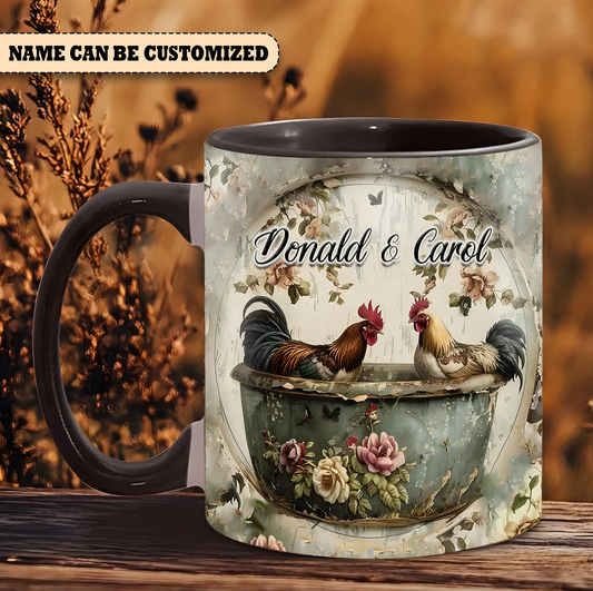 Chicken Themed - Personalized Chicken Accent Mug