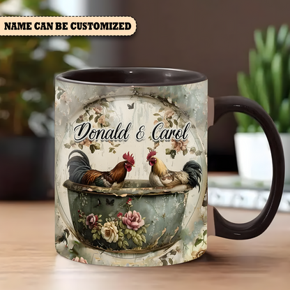 Chicken Themed - Personalized Chicken Accent Mug